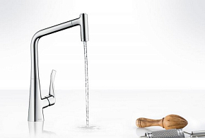 Фото Смеситель Hansgrohe Metris Select 14884000 для кухонной мойки