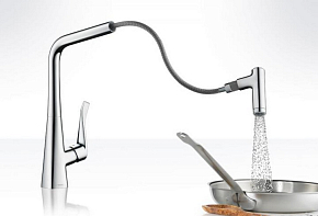 Фото Смеситель Hansgrohe Metris Select 14884000 для кухонной мойки