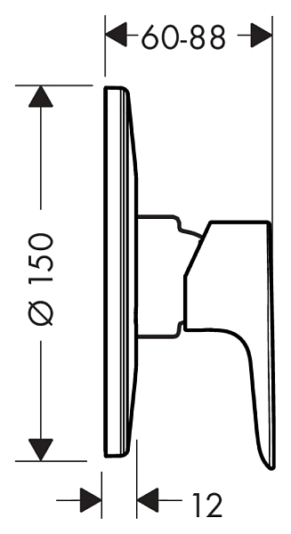 Смеситель Hansgrohe Talis E 71766000 для душа , изображение 2