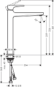 Смеситель Hansgrohe Metropol 32512000 для раковины , изображение 3