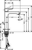 Смеситель Hansgrohe Metris 31183000 для раковины , изображение 11