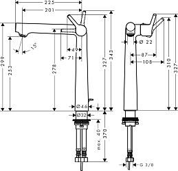 Фото Смеситель Hansgrohe Talis S 72115000 для раковины