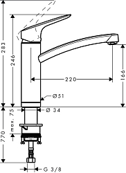 Фото Смеситель Hansgrohe Logis 71833000 для кухонной мойки