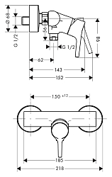Фото Смеситель Hansgrohe Talis S 72600000 для душа