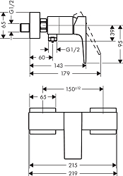 Фото Смеситель Hansgrohe Metropol 32560000 для душа