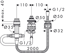 Скрытая часть Hansgrohe Logis 13439180 , изображение 2
