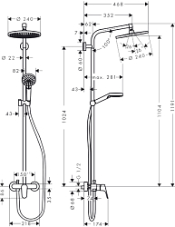 Фото Душевая стойка Hansgrohe Crometta S 27269000