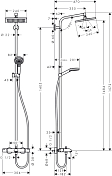 Душевая стойка Hansgrohe Crometta E 27298000 , изображение 2