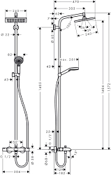 Фото Душевая стойка Hansgrohe Crometta E 27298000