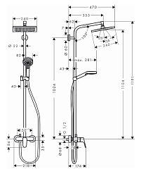 Фото Душевая стойка Hansgrohe Crometta E 27284000