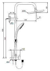Фото Душевая стойка Ideal Standard IdealRain ECO A6281AA