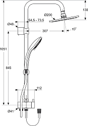 Фото Душевая стойка Ideal Standard IdealRain Duo A5691AA