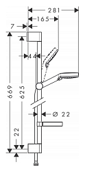 Фото Душевой гарнитур Hansgrohe Crometta 26553400