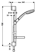 Душевой гарнитур Hansgrohe Croma 100 27771000 , изображение 10