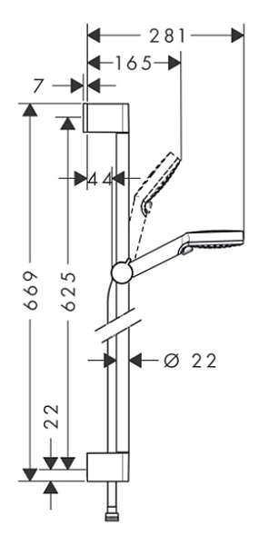 Душевой гарнитур Hansgrohe Crometta 26533400 , изображение 2