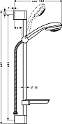 Душевой гарнитур Hansgrohe Crometta 27764000 , изображение 5