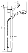 Душевой гарнитур Hansgrohe Crometta 27766000 , изображение 3