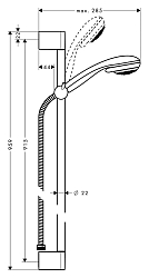 Фото Душевой гарнитур Hansgrohe Crometta 27766000