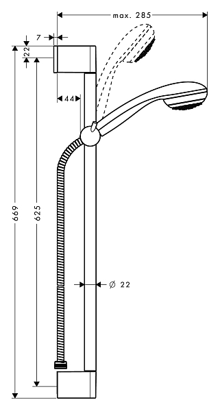 Душевой гарнитур Hansgrohe Crometta 27767000 , изображение 3