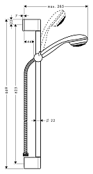 Фото Душевой гарнитур Hansgrohe Crometta 27767000