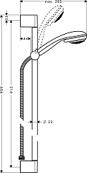 Фото Душевой гарнитур Hansgrohe Crometta 27729000
