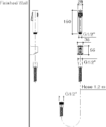 Фото Гигиенический душ Jacob Delafon Cuff E98100-CP