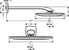 Верхний душ Hansgrohe PuraVida 27437000 , изображение 3