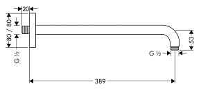 Фото Кронштейн для верхнего душа Hansgrohe 27446000