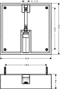 Скрытая часть Hansgrohe Raindance 26254180 , изображение 2