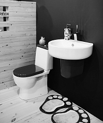 Фото Унитаз-компакт Sanita luxe Best с микролифтом черное сиденье