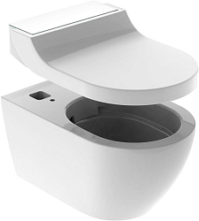 Фото Унитаз подвесной Geberit AquaClean tuma comfort панель белое стекло