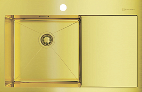 Фото Мойка кухонная Omoikiri Akisame 78-LG-L светлое золото