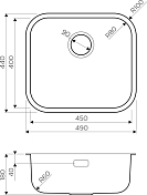 Мойка кухонная Omoikiri Omi 49-U-AB латунь , изображение 2