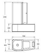 Изображение Акриловая ванна Gemy G8040 C L 170х85 Акриловая ванна Gemy G8040 C L 170х85 , изображение 4