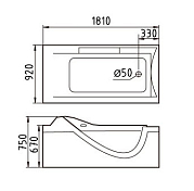 Изображение Акриловая ванна Gemy G9055 O R 180х90 Акриловая ванна Gemy G9055 O R 180х90 , изображение 3