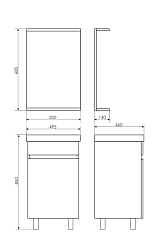 Фото Зеркало Comforty К-50 белый глянец
