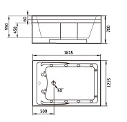 Акриловая ванна Gemy G9061 B R 180х120 , изображение 4