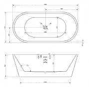 Акриловая ванна Abber AB9203-1.6 160х80 , изображение 5