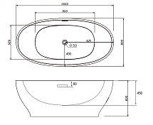 Акриловая ванна Abber AB9207 165х80 , изображение 8