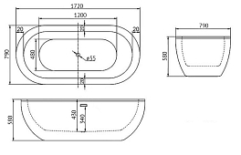 Изображение Акриловая ванна Abber AB9241 170х80 Акриловая ванна Abber AB9241 170х80 , изображение 9