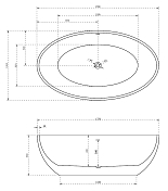 Изображение Акриловая ванна Abber AB9249 175х100 Акриловая ванна Abber AB9249 175х100 , изображение 5