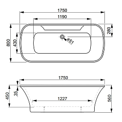 Фото Акриловая ванна Vagnerplast Blanca WT VPBV175BLA7WTX-04 175х80