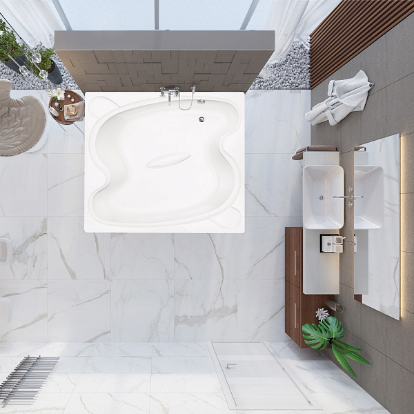 Акриловая ванна Vagnerplast Helios 194х170 , изображение 2