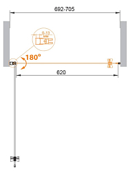 Фото Душевая дверь в нишу Cezares Eco O-B-1-70-P-Cr