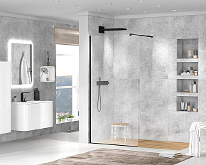 Фото Душевая перегородка Cezares Liberta L-1-115-C-NERO