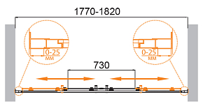 Фото Душевая дверь в нишу Cezares Molveno BF-2-180-C-Cr-IV