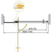 Изображение Душевая дверь в нишу Cezares Slider B-1-100/110-BR-Cr Душевая дверь в нишу Cezares Slider B-1-100/110-BR-Cr , изображение 3
