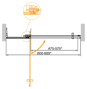 Душевая дверь в нишу Cezares Slider B-1-80/90-C-Cr , изображение 7