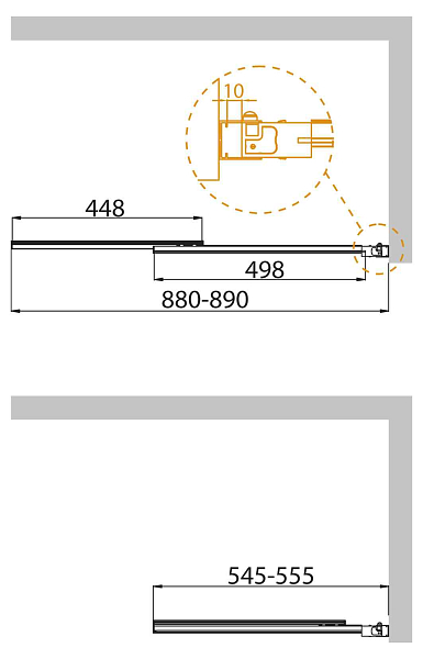 Шторка на ванну Cezares Slider VF-11-90/150-P-Cr , изображение 2