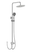 Душевая стойка BelBagno Ancona DOC2FD-CRM , изображение 1